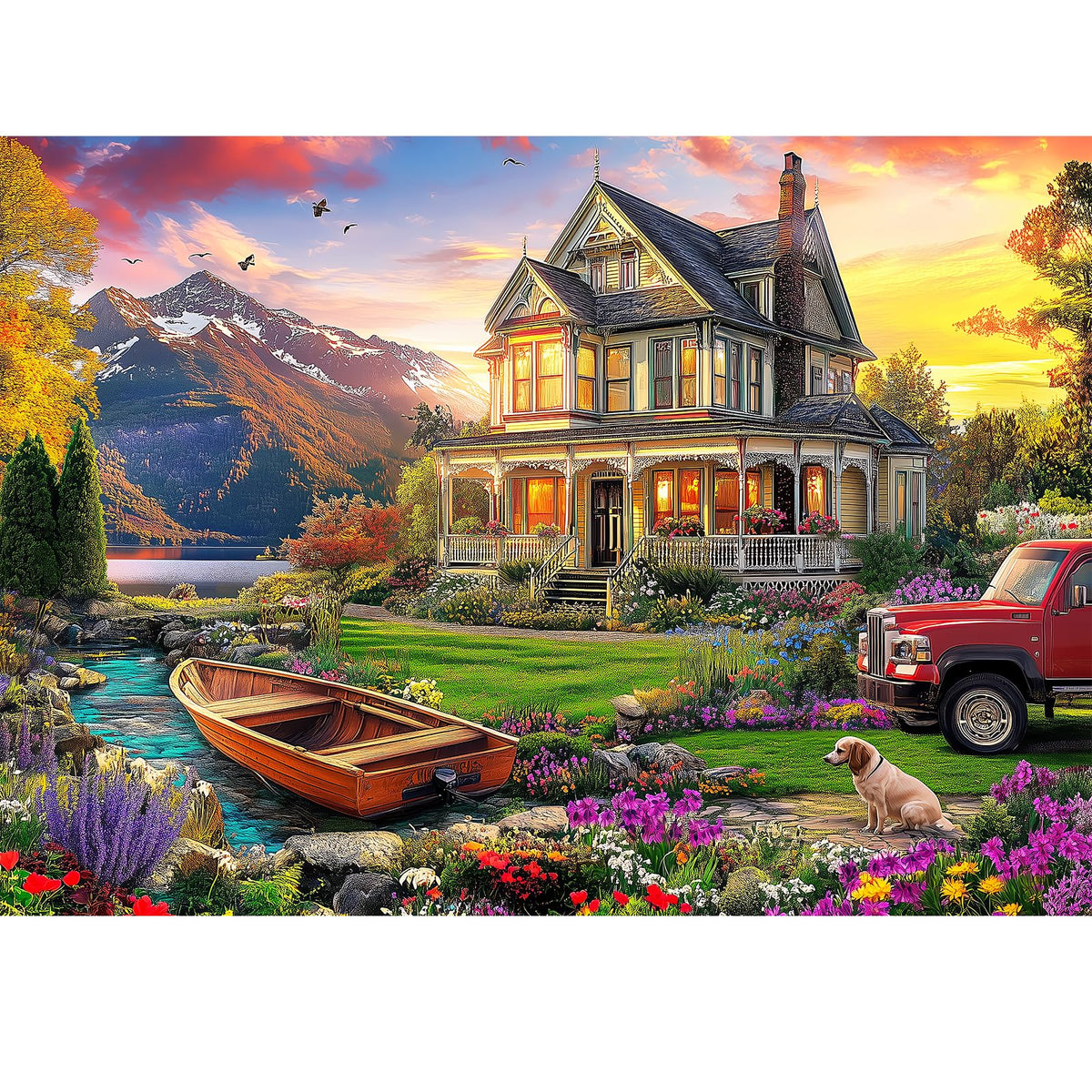 1000 Pieces Puzzles for Adults, Fall Seaside Puzzle 1000 Pieces