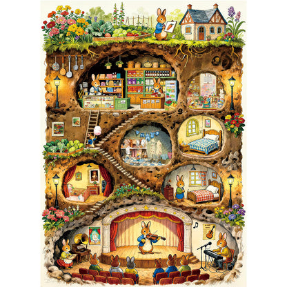 HUADADA Puzzles for Adults 1000 Pieces-Rabbit House Puzzles