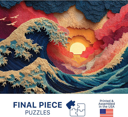 Great Wave (#2) – 1000 Piece Jigsaw Puzzle for Adults - Final Piece Puzzles