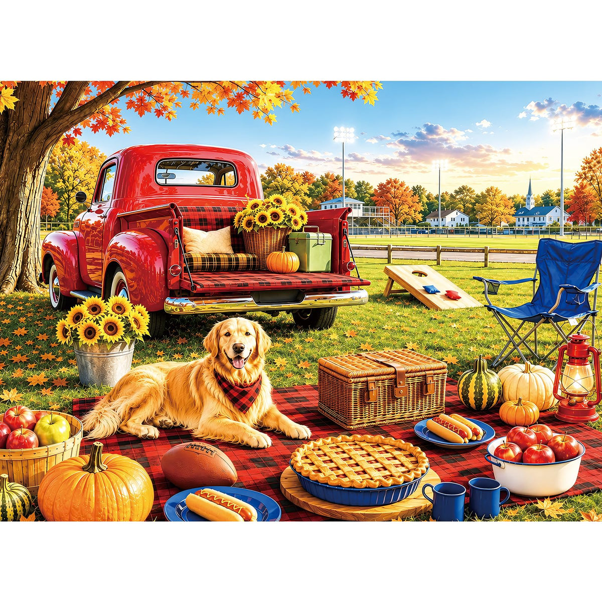 Jigsaw Puzzle for Adults 500 Pieces – 500 Piece Puzzle with Scenic Cabin, Interlocking Adult Puzzles, Letter Clues, Home Decor Gift | 20.5 x 15 in