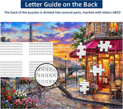 1000 Piece Puzzle for Adults, Scenic Eiffel Tower Jigsaw Puzzles