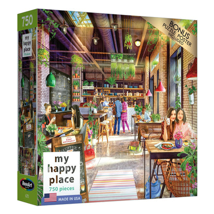 RoseArt My Happy Place Boho Coffeeshop 750 Piece Jigsaw Puzzle