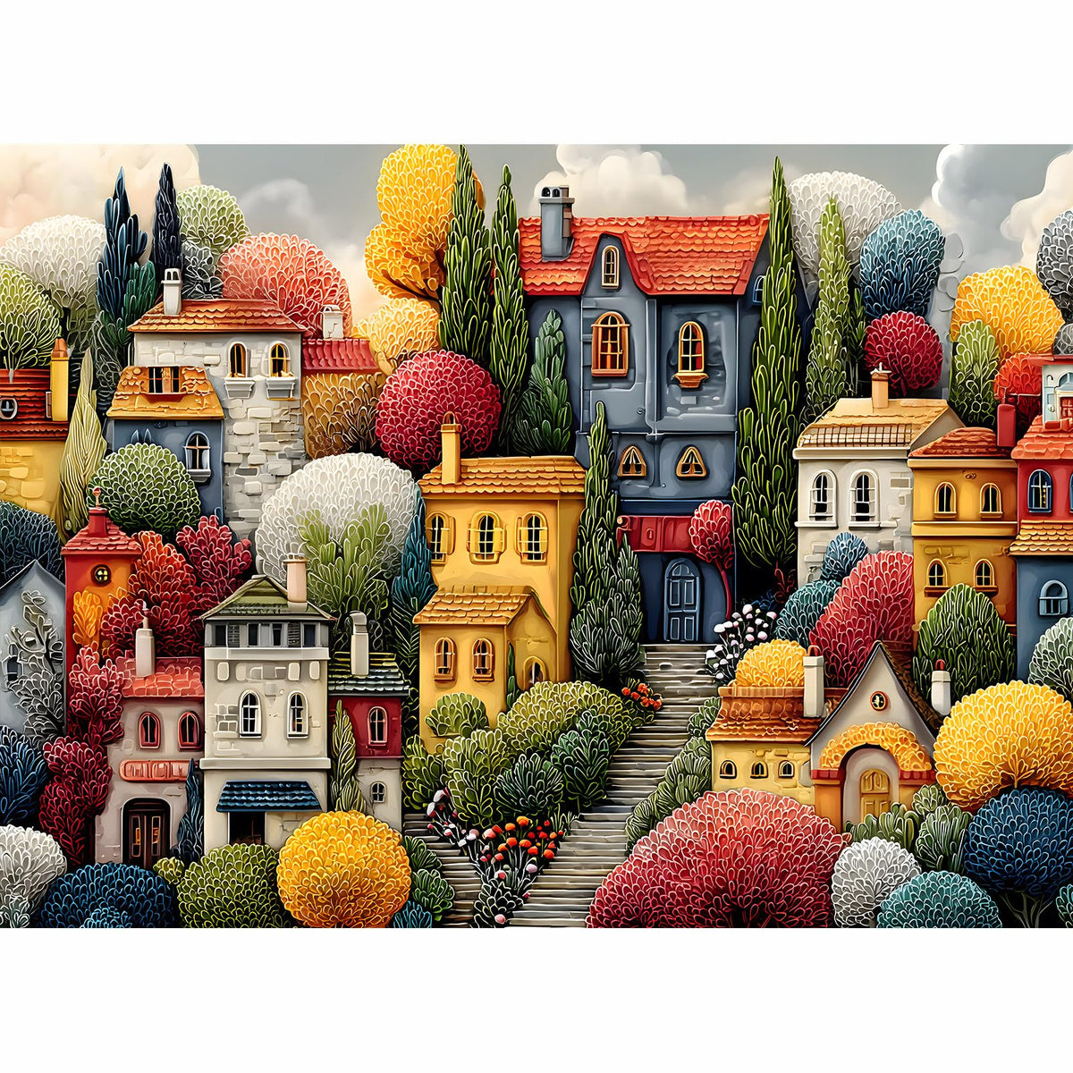 Puzzles for Adults 500 Pieces, Chicken Jigsaw Puzzles - Beach Chicken Coop, Impossible Beach Puzzles for Seniors Family, 20.47x14.96 inches, 1:1 Poster, Letter on the Back