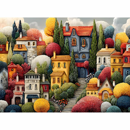 Puzzles for Adults 500 Pieces, Chicken Jigsaw Puzzles - Beach Chicken Coop, Impossible Beach Puzzles for Seniors Family, 20.47x14.96 inches, 1:1 Poster, Letter on the Back