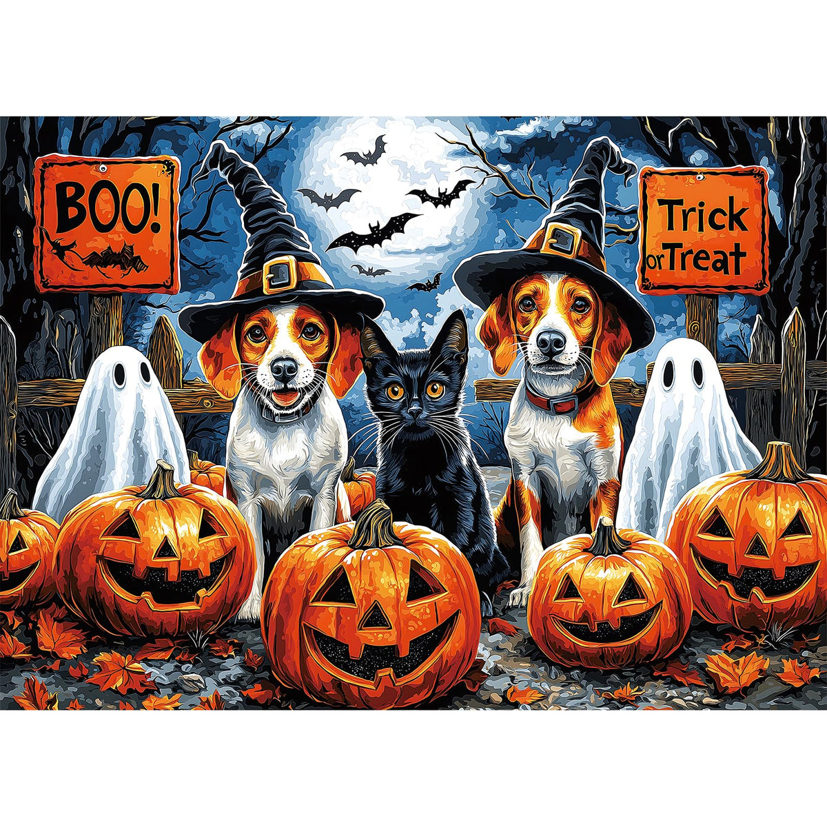 MINIWAN Halloween 1000 Piece Jigsaw Puzzle for Adults, 27.5" x 19.7"