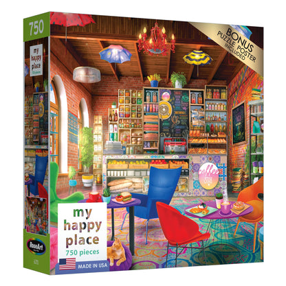 RoseArt My Happy Place Boho Coffeeshop 750 Piece Jigsaw Puzzle