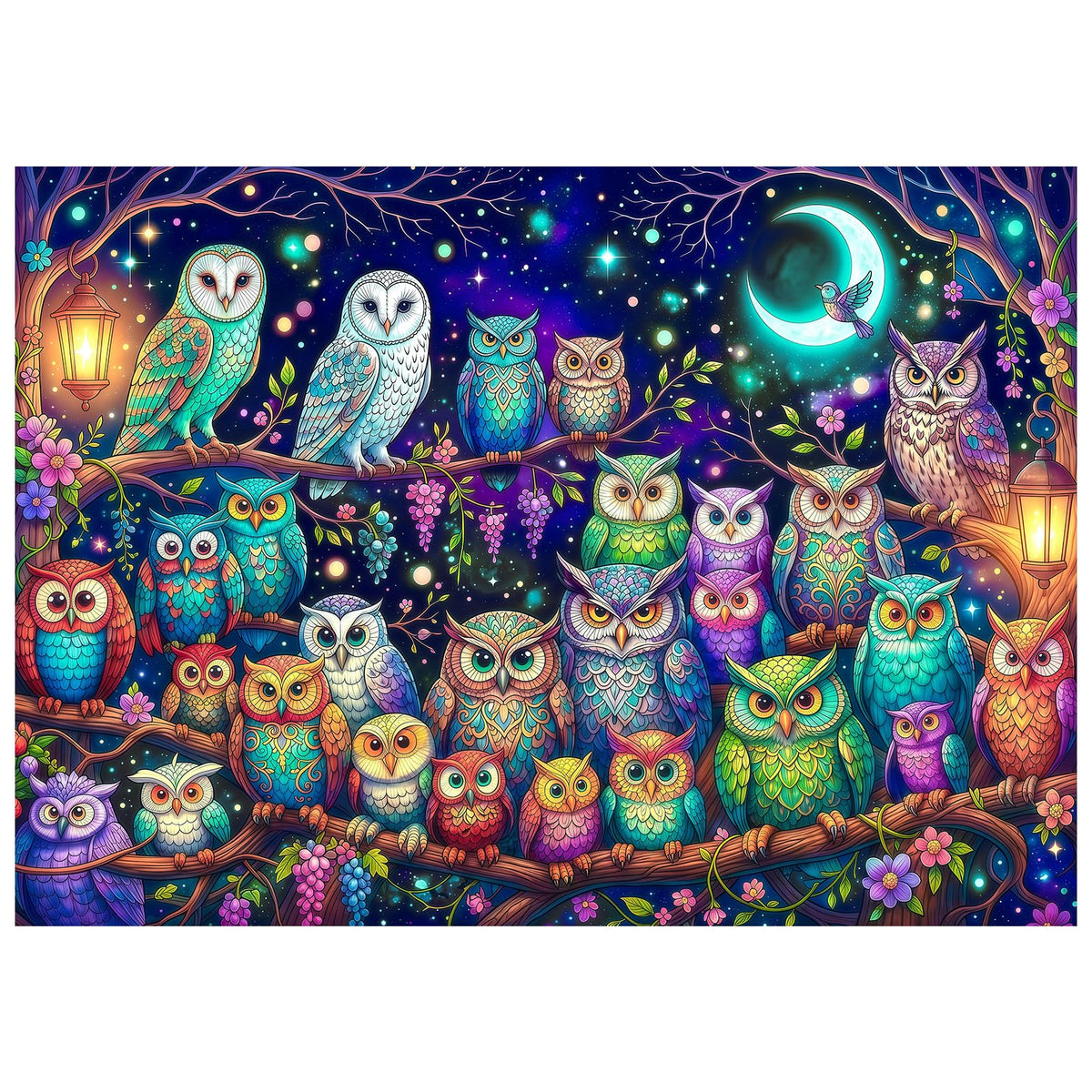 Starry Aurora Lake Puzzles for Adults 1000 Pieces,Interlocking No Dust
