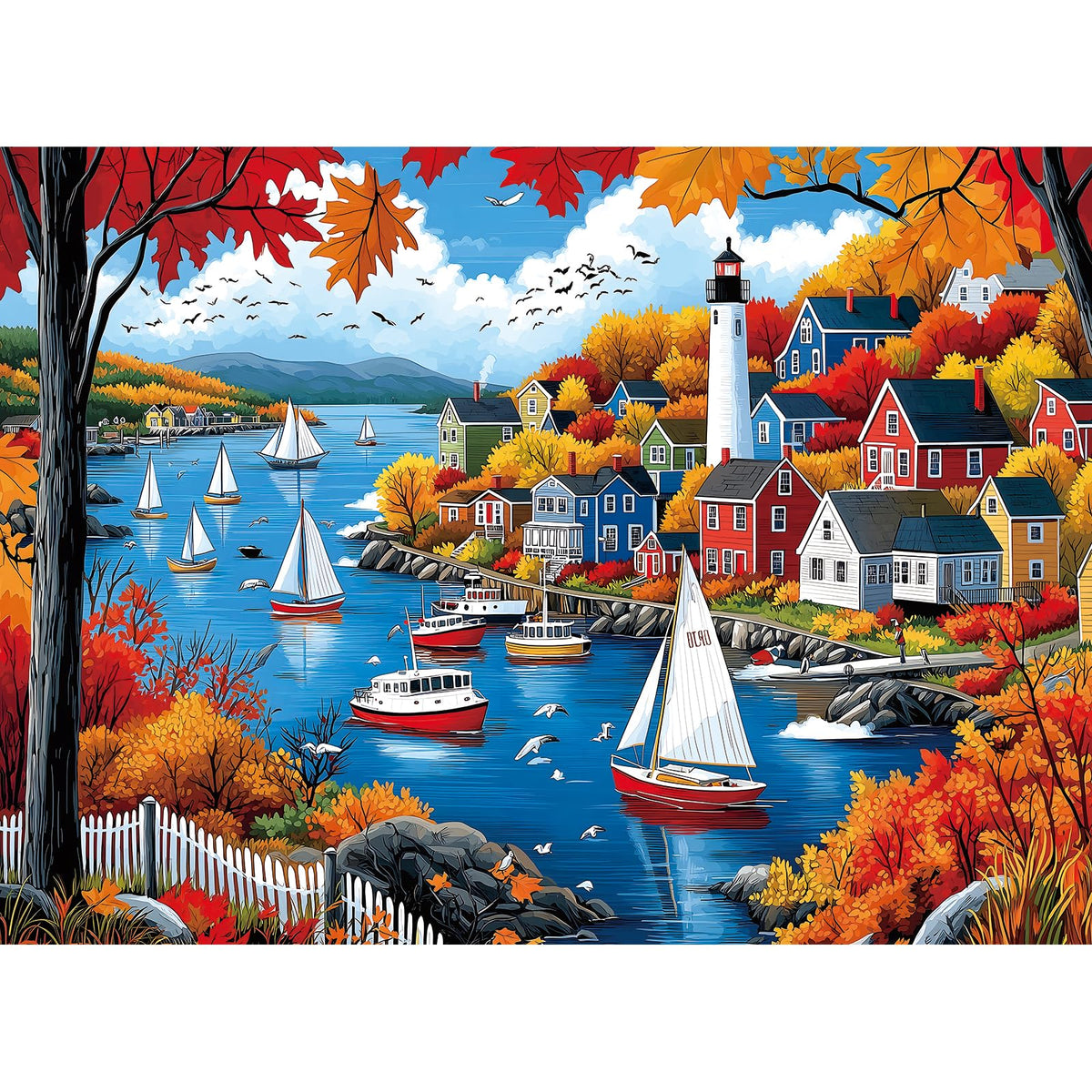 Halloween Haunted House 1000 Piece Jigsaw Puzzle for Adults Spooky Ghosts & Pumpkins Gothic Mansion Challenging 1000-Piece Puzzle with Poster - Fun Adult Puzzle Game for Game Night (27"x20")