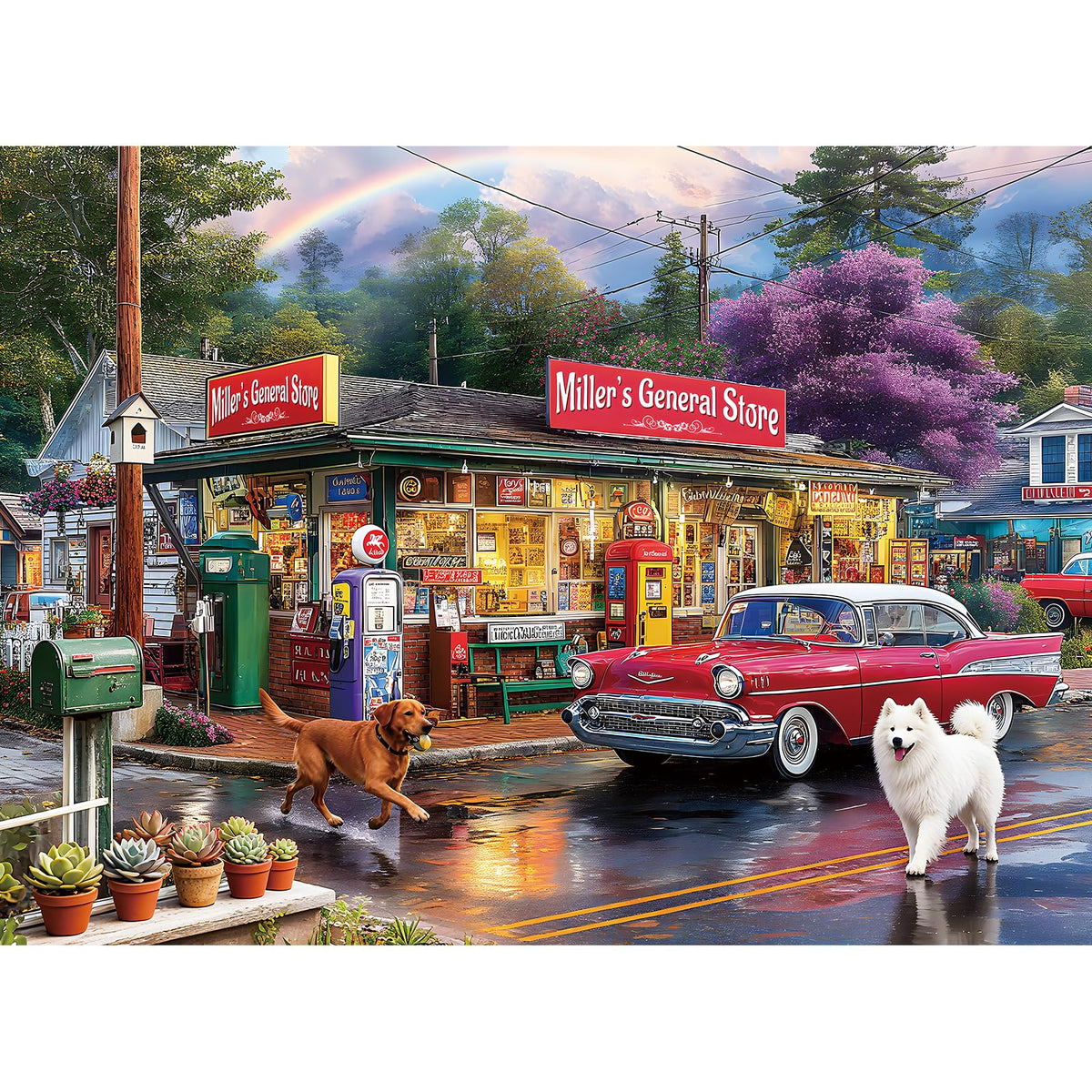 Jigsaw Puzzle for Adults 500 Pieces – 500 Piece Puzzle with Scenic Cabin, Interlocking Adult Puzzles, Letter Clues, Home Decor Gift | 20.5 x 15 in