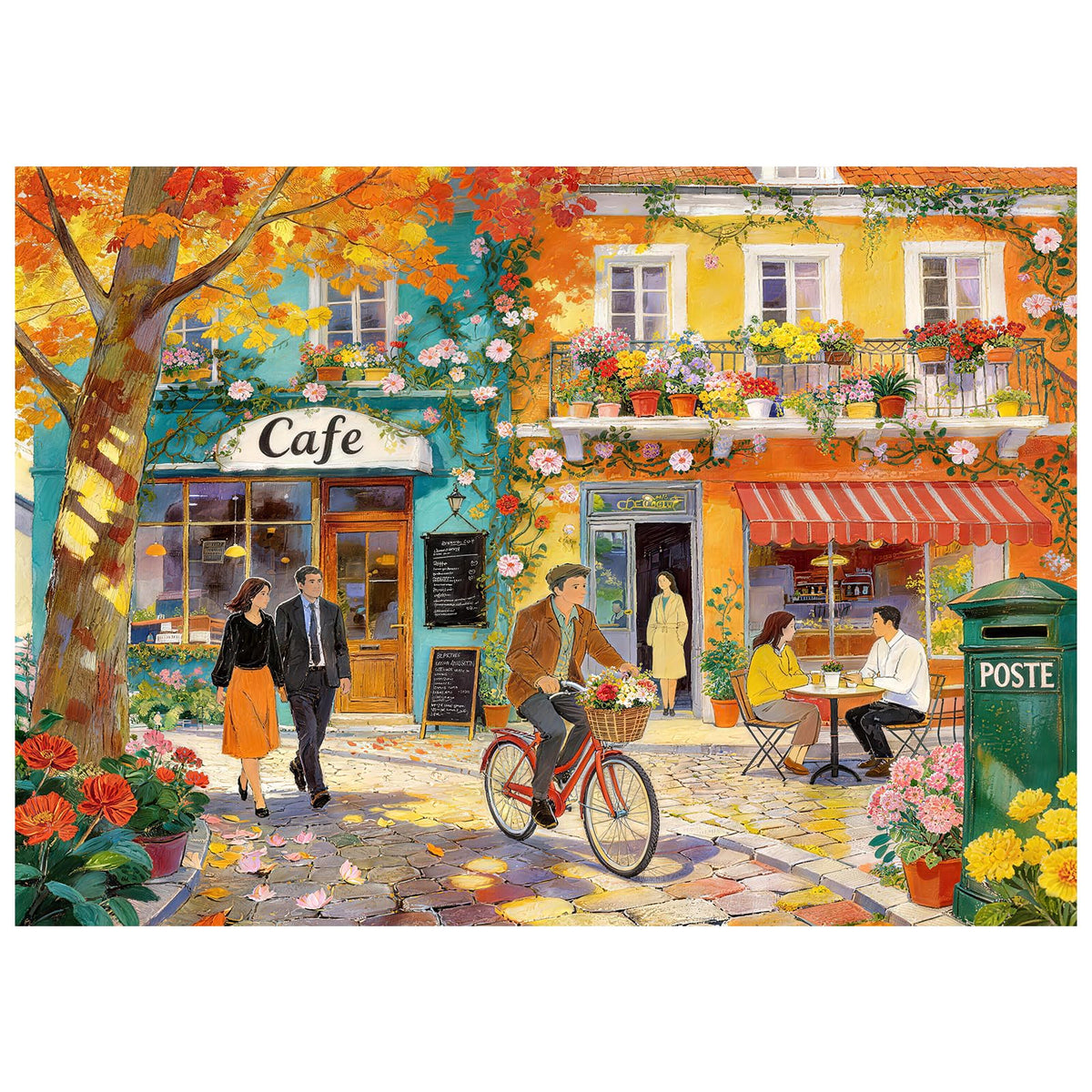 Cozy Flower Shop Puzzles for Adults 1000 Pieces,Cardboard 27.5x19.6in