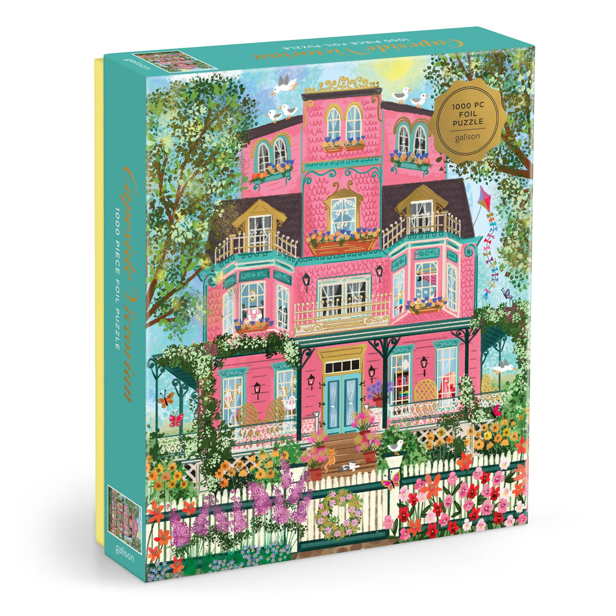 Blooming Streets 500 Piece Puzzle from Galison - Beautifully Illustrated Jigsaw Puzzle of a Local NYC Street, Fun & Challenging, Unique Gift Idea