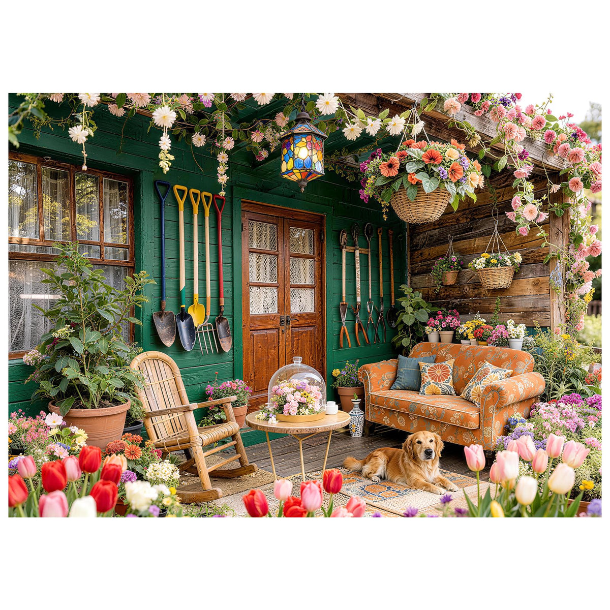 Cozy Flower Shop Puzzles for Adults 1000 Pieces,Cardboard 27.5x19.6in