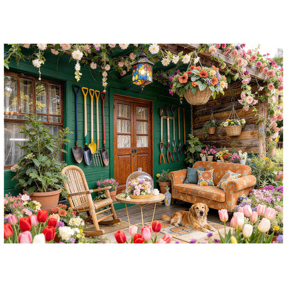 Cozy Flower Shop Puzzles for Adults 1000 Pieces,Cardboard 27.5x19.6in