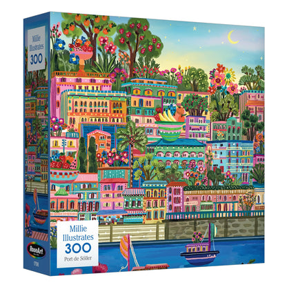 RoseArt - Millie Illustrates - Amsterdam - 300 Piece Jigsaw Puzzle – Vibrant Cityscape Artwork, Fun & Challenging Puzzle for Adults