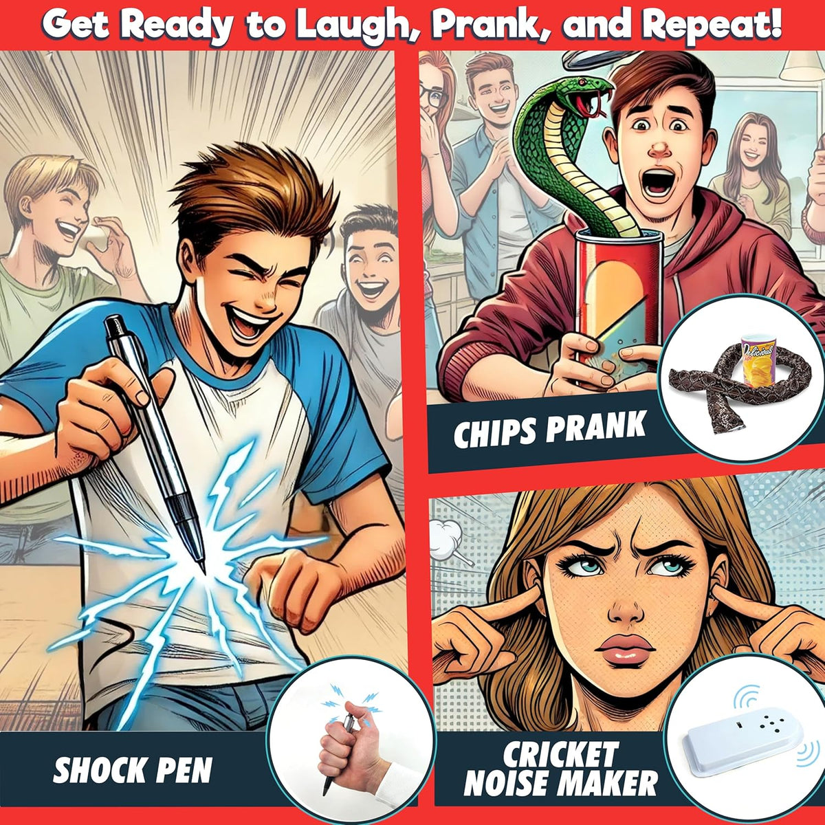 BLOONSY Prank Kit for Teens and Adults, 22 Practical Jokes and Prank Toys