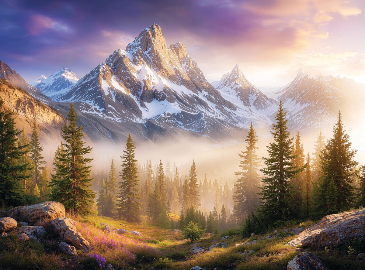 Adult Jigsaw Puzzle 1000 Piece Mountain Cabin