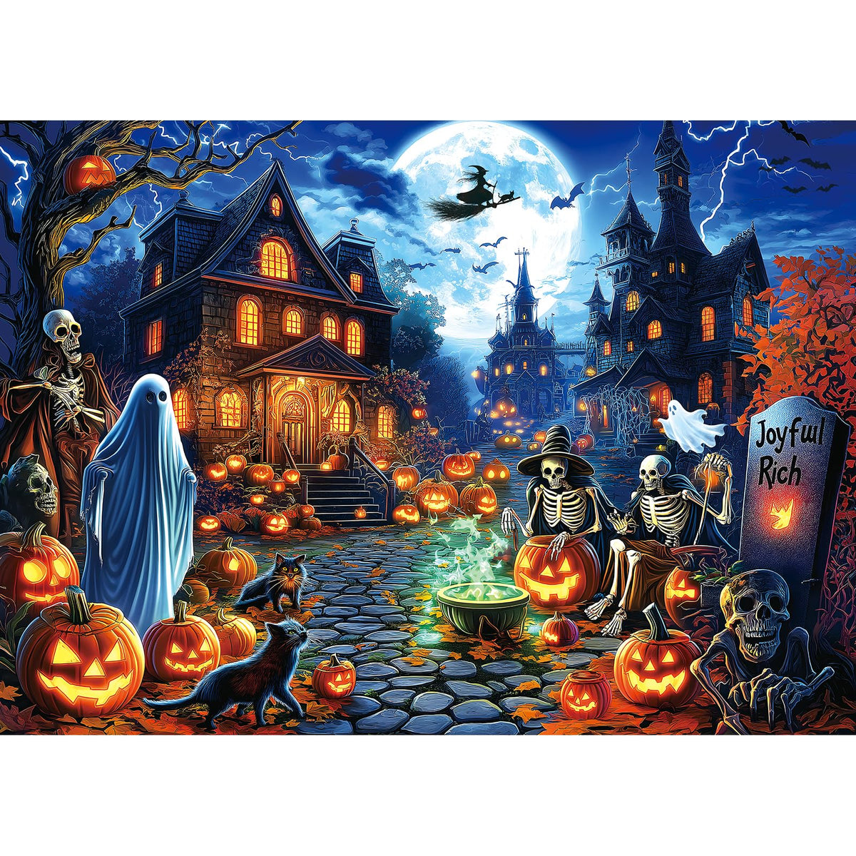 MINIWAN Halloween 1000 Piece Jigsaw Puzzle for Adults, 27.5" x 19.7"
