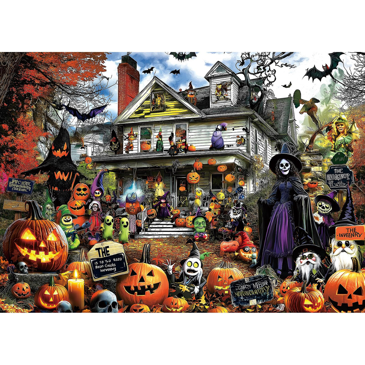 MINIWAN Halloween 1000 Piece Jigsaw Puzzle for Adults, 27.5" x 19.7"