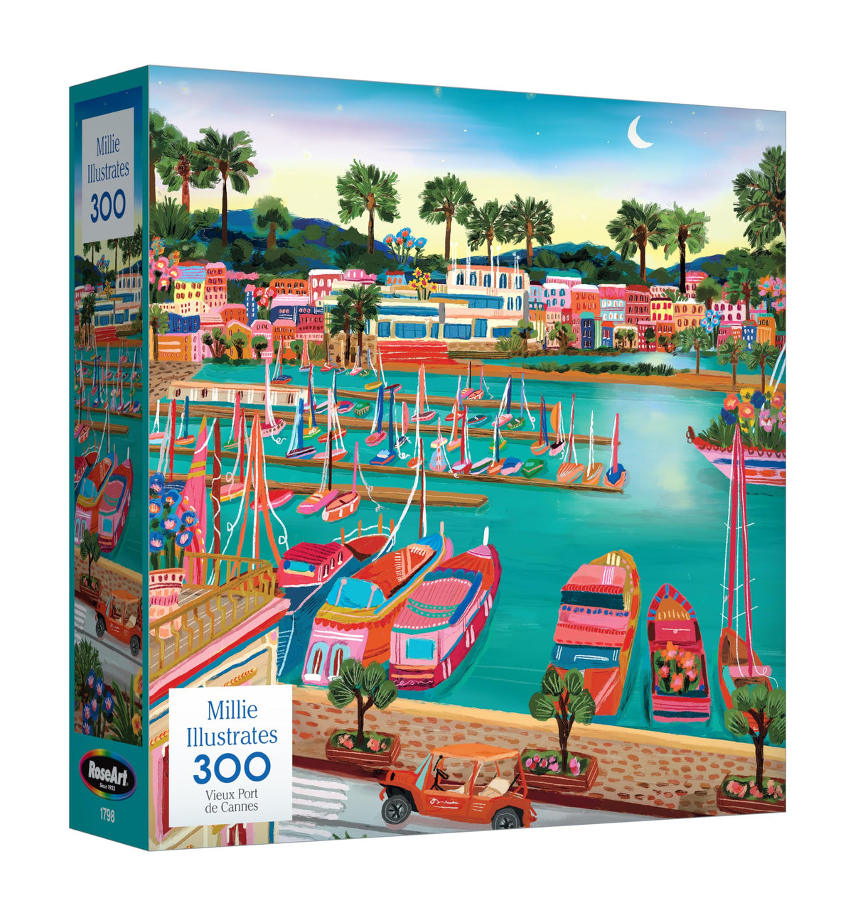 RoseArt - Millie Illustrates - Amsterdam - 300 Piece Jigsaw Puzzle – Vibrant Cityscape Artwork, Fun & Challenging Puzzle for Adults