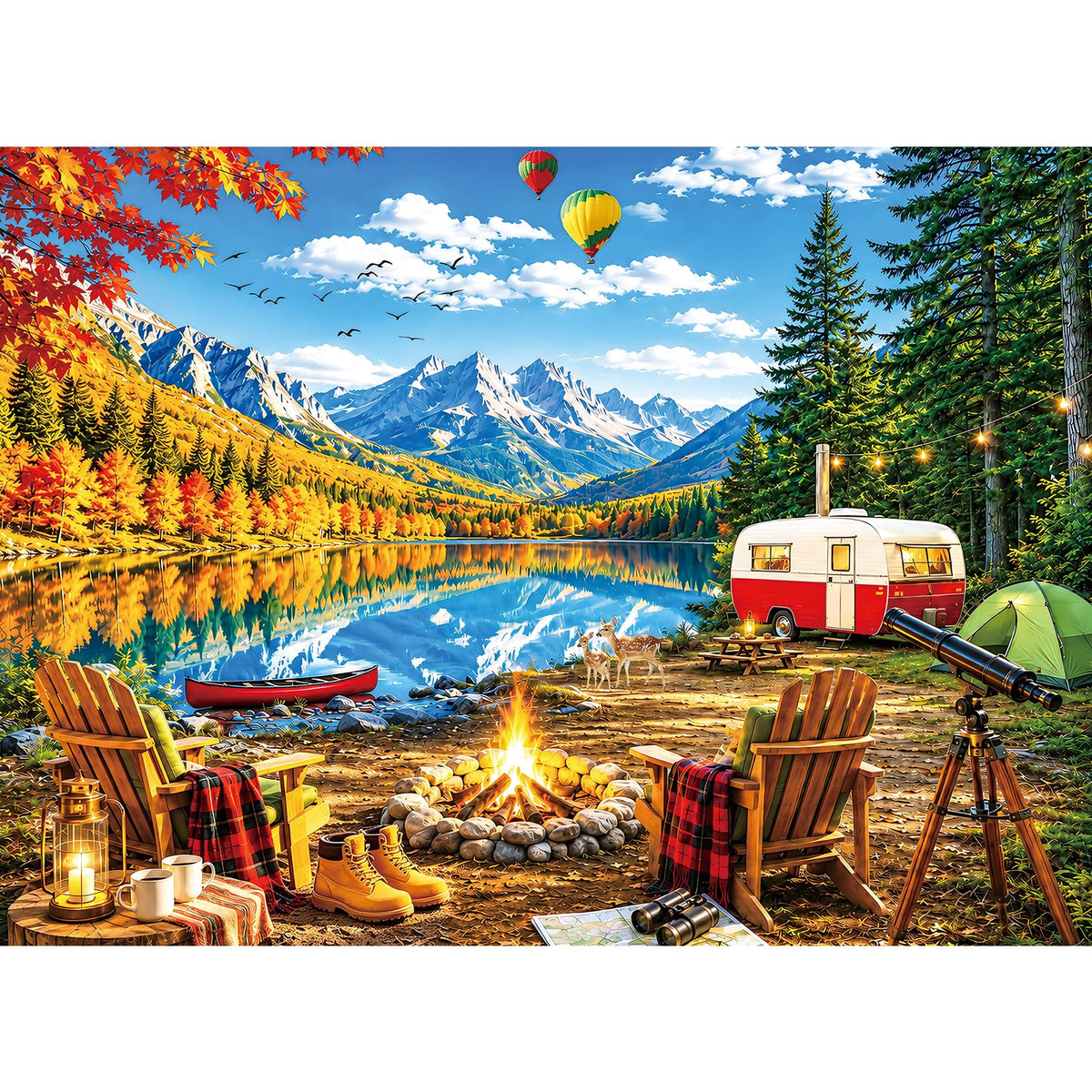 Jigsaw Puzzle for Adults 500 Pieces – 500 Piece Puzzle with Scenic Cabin, Interlocking Adult Puzzles, Letter Clues, Home Decor Gift | 20.5 x 15 in