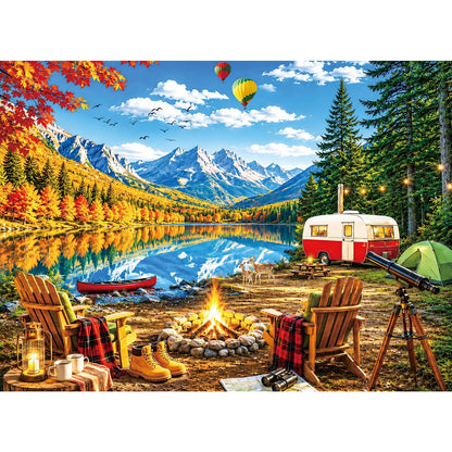 Jigsaw Puzzle for Adults 500 Pieces – 500 Piece Puzzle with Scenic Cabin, Interlocking Adult Puzzles, Letter Clues, Home Decor Gift | 20.5 x 15 in