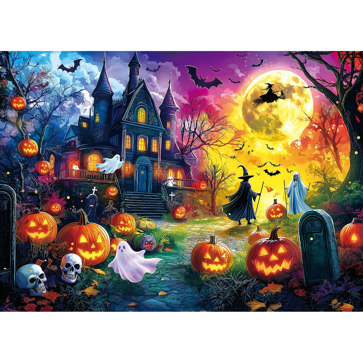MINIWAN Halloween 1000 Piece Jigsaw Puzzle for Adults, 27.5" x 19.7"