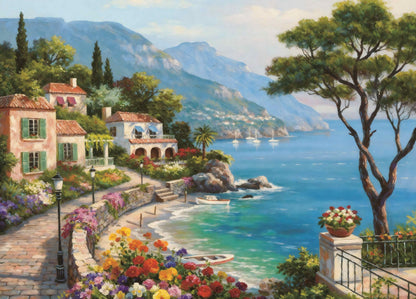 Riverside Terrace 1000 Piece Jigsaw Puzzle for Adults