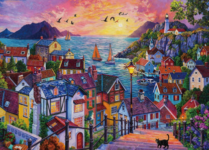 Riverside Terrace 1000 Piece Jigsaw Puzzle for Adults