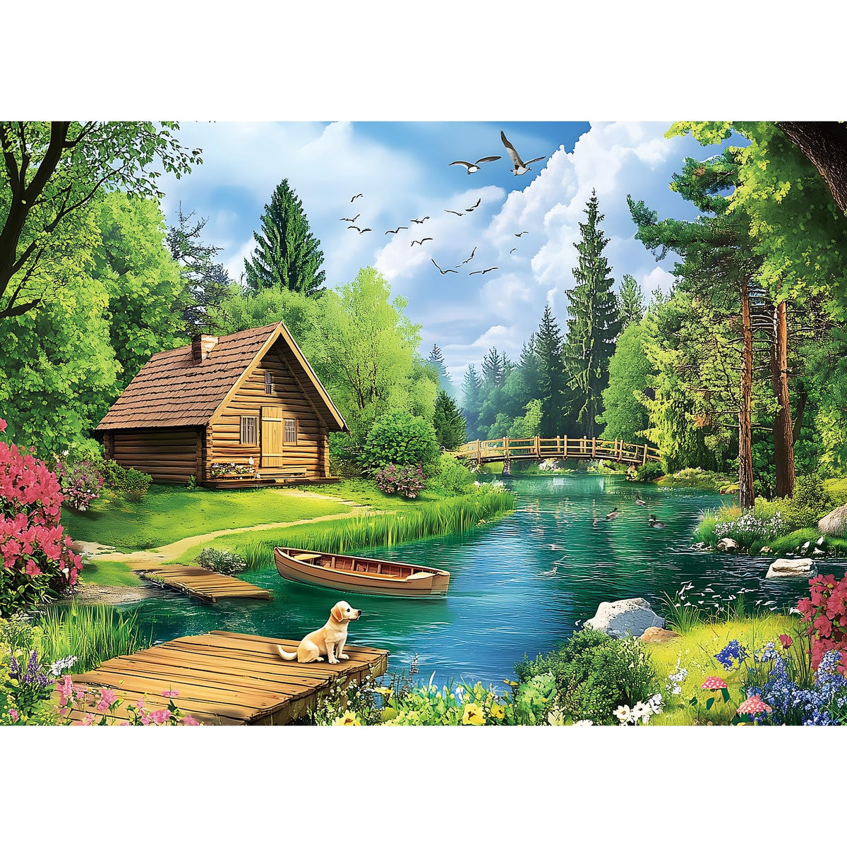 1000 Pieces Puzzles for Adults, Fall Seaside Puzzle 1000 Pieces
