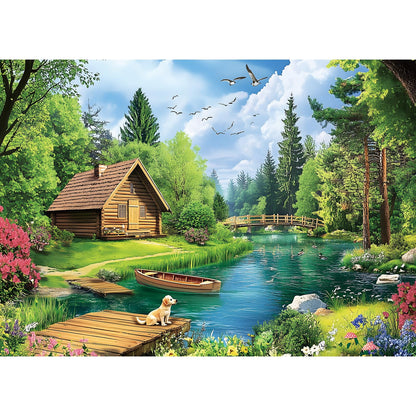 1000 Pieces Puzzles for Adults, Fall Seaside Puzzle 1000 Pieces