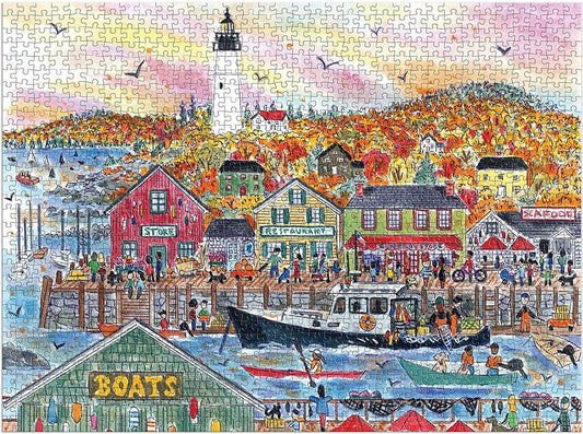 Galison - Autumn By the Sea 1000 Piece Jigsaw Puzzle for Adults
