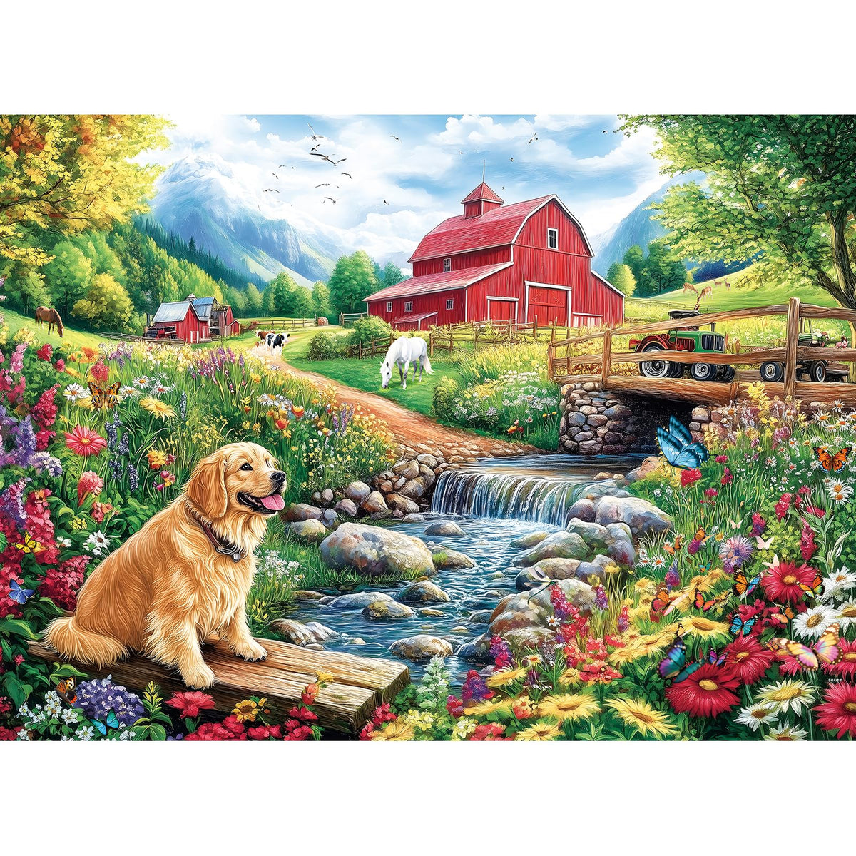 Jigsaw Puzzle for Adults 500 Pieces – 500 Piece Puzzle with Scenic Cabin, Interlocking Adult Puzzles, Letter Clues, Home Decor Gift | 20.5 x 15 in