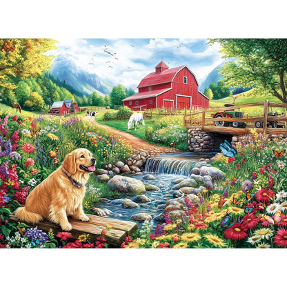 Jigsaw Puzzle for Adults 500 Pieces – 500 Piece Puzzle with Scenic Cabin, Interlocking Adult Puzzles, Letter Clues, Home Decor Gift | 20.5 x 15 in