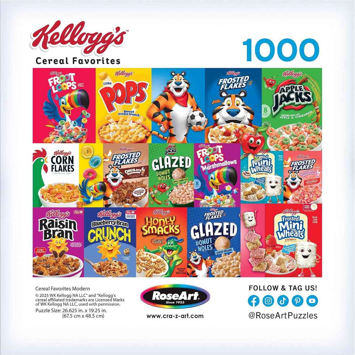 RoseArt - Kellogg's - Cereal Favorites Modern - 1000 Piece Jigsaw Puzzle