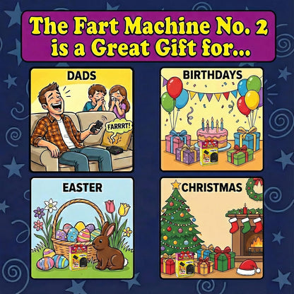 T.J. Wisemen, Inc. Fart Machine #2 - The Original Remote Controlled Fart Machine with Boom Box Technology - 15 Realistic Sounds - Wireless with 100 ft Range