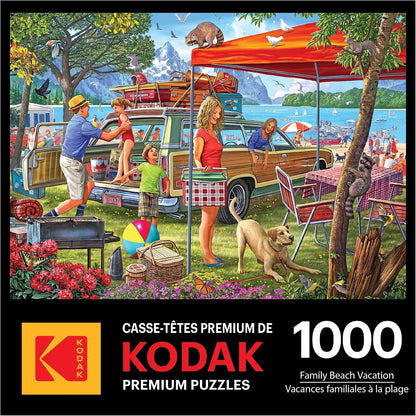 RoseArt Kodak Premium Family Beach Vacation 1000 Piece Jigsaw Puzzle