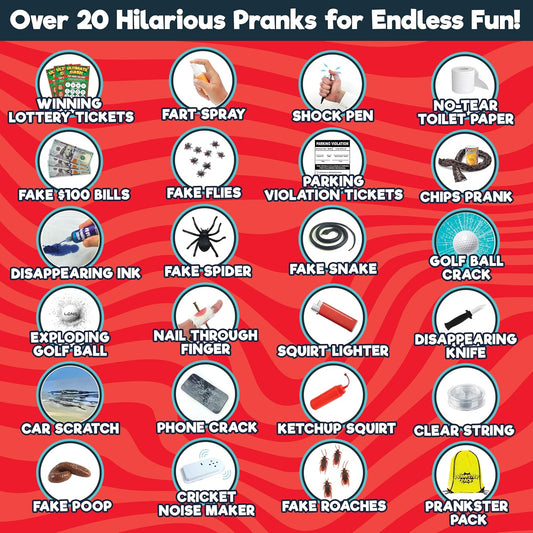 BLOONSY Prank Kit for Teens and Adults, 22 Practical Jokes and Prank Toys