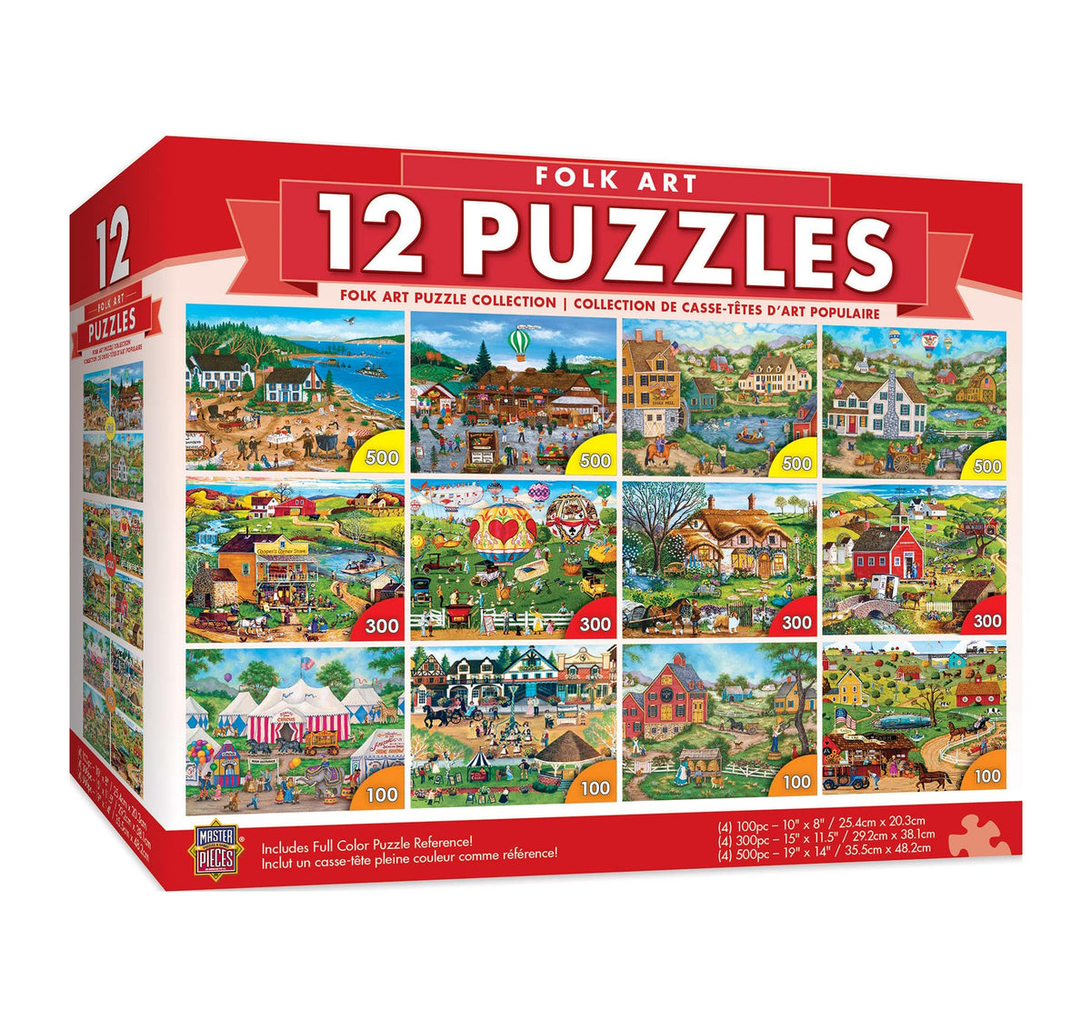 MasterPieces - Jigsaw Puzzle 12-Pack Bundle Set, Artist Gallery Collection Series 2 Landscape and Animal Puzzles, Family Fun for Adults and Kids