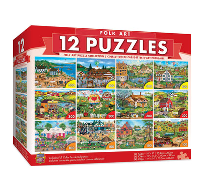 MasterPieces - Jigsaw Puzzle 12-Pack Bundle Set, Artist Gallery Collection Series 2 Landscape and Animal Puzzles, Family Fun for Adults and Kids