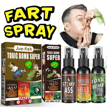Unisex 3-Pack Strong-Smelling Fart Spray - Quirky Prank Gifts, Toys for Grown Ups, School Pranks, April Fools’ Day Gift