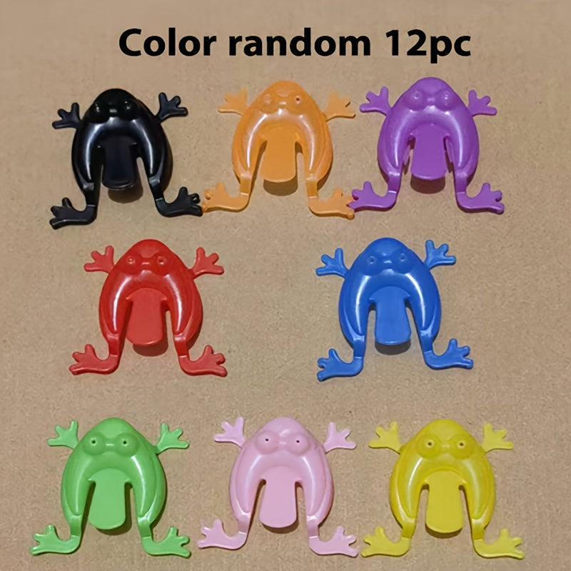 24pc 12pc Multicolor Bouncing Frog Interactive Family Game Plastic Frog Toy Children's Toy (random Color)