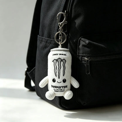 Monster Energy Drink Can Plush Toy - Black & White Ultra White Stuffed Doll, Soft Simulation Beverage Figure, Kawaii Collectible, Keychain Accessory Gift for Monster Fans Kids Home Decor,sohochic