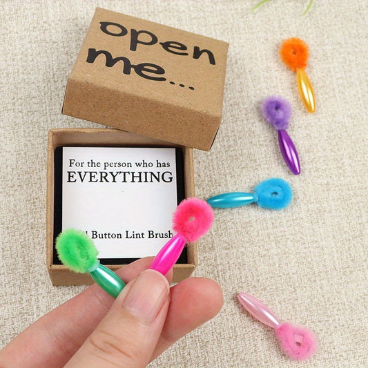 Funny Belly Button Brush Gift Box Set - 6-Color Portable Cleaner with Card, Novel Birthday Prank Gift, Bathroom Gag Gift for Adults, Unique Home Decor for Friends and Roommates, Ideal for Weddings, Valentine's Day, Anniversaries and Parties