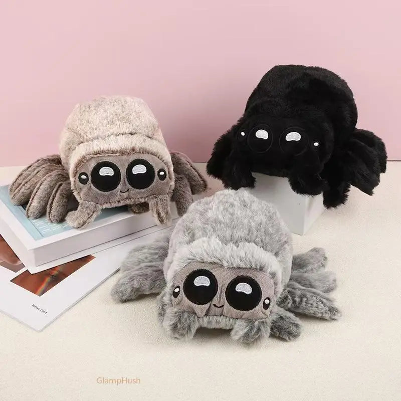 Cute Plush Spider - Durable polyester material, adorable animal shape, unique gift, room decoration, Halloween party supplies, a cute cuddly doll.