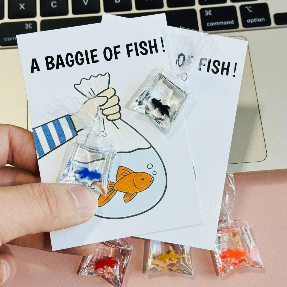 2pcs Snarky Goldfish Bags, Fun Novelty Joke Gifts, 1 Bag of Resin Goldfish Props, 5 Colors of Bagged Goldfish, Party Pranks, Humorous Additions, Angling Enthusiasts, Fish Keepers, Prank Goldfish Bags, Easter Tricky Props, Holiday Shoppers