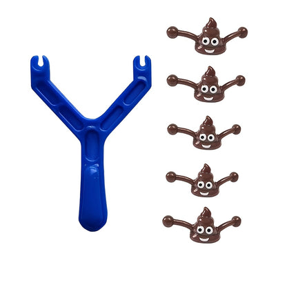 Funny Christmas Gift: a Slingshot Poop Launcher, a Quirky Prank Toy That Shoots Poop, New Cross-Border Toy, 6pcs