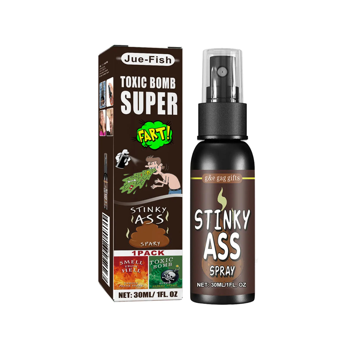 Funny Prank Spray Set, Stinky Smell Joke Spray for Parties, Gag Gift, April Fools Day Prank Toy