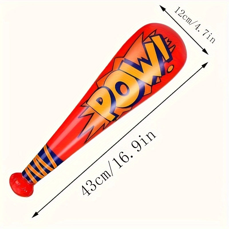Fun Cartoon-Inspired Inflatable Baseball Bat - Perfect for Parties And Outdoor Play | Durable PVC Material | Ideal for Birthdays, Beach Fun And Easter Gifts Random Color