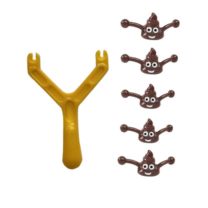 Funny Christmas Gift: a Slingshot Poop Launcher, a Quirky Prank Toy That Shoots Poop, New Cross-Border Toy, 6pcs