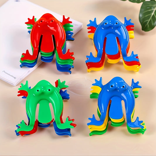 24pc 12pc Multicolor Bouncing Frog Interactive Family Game Plastic Frog Toy Children's Toy (random Color)